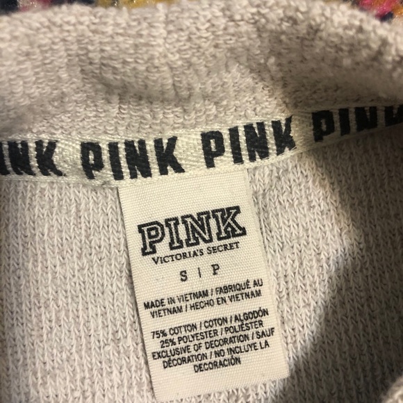 PINK oversized sweatshirt with rose gold dog - Picture 3 of 3